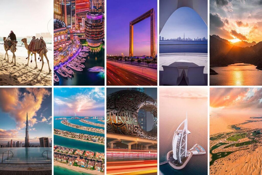 Dubai, photography spots, Instagrammable locations, Burj Khalifa, Dubai Miracle Garden, Dubai Marina, Al Fahidi Historic District, Palm Jumeirah, Dubai Creek, Dubai Desert, Dubai Frame, Madinat Jumeirah, Jumeirah Beach