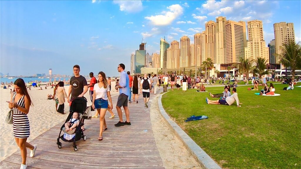 Park at The Beach opposite Jumeirah Beach Residences in Dubai