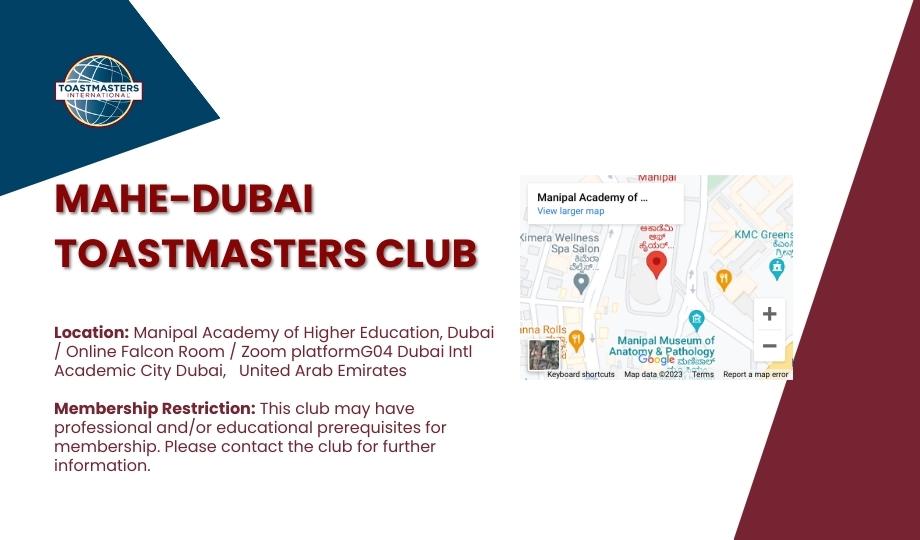 MAHE-Dubai Toastmasters Club